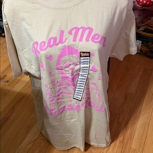 Spencer's Beige Tee with Pink Graphic